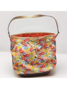 Authentic Vintage Coach Flower Tote Bag Purse Designer Handbag As Is
